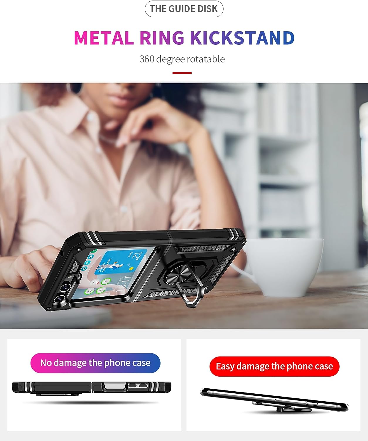 Coque hybride Ring pour Samsung Galaxy Z Flip 6 5G Coque hybride Ring pour Samsung Galaxy Z Flip 6 5G